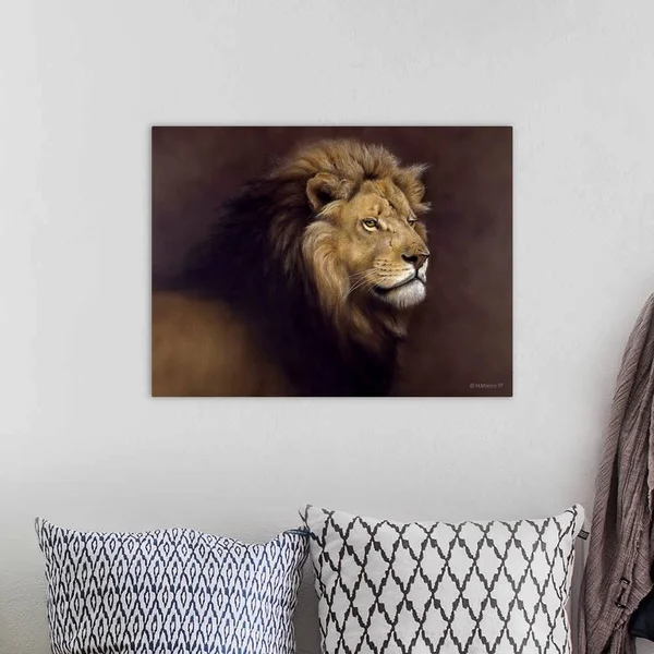 Lion Male - Canvas Wall Art, 24x18, Great Big Canvas