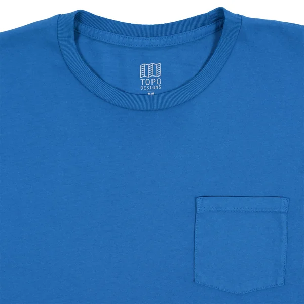 Topo Designs Men's Pocket Tee Shirt Long Sleeve in Natural Size XXL, Cotton