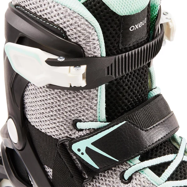 Oxelo Women's Fit100 Inline Fitness Skates in Pale Gray, Size 10.5
