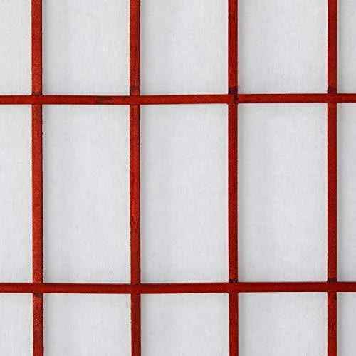Oriental Furniture 6 ft Tall Window Pane Shoji Screen - 8 Panel - Rosewood