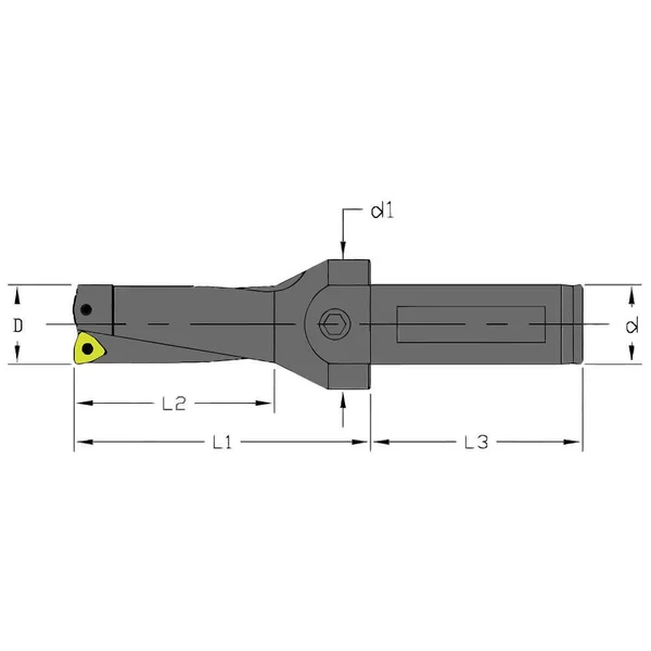 Ultra-Dex USA Ud-0750-2D-075 Indexable Insert Drill, 3/4