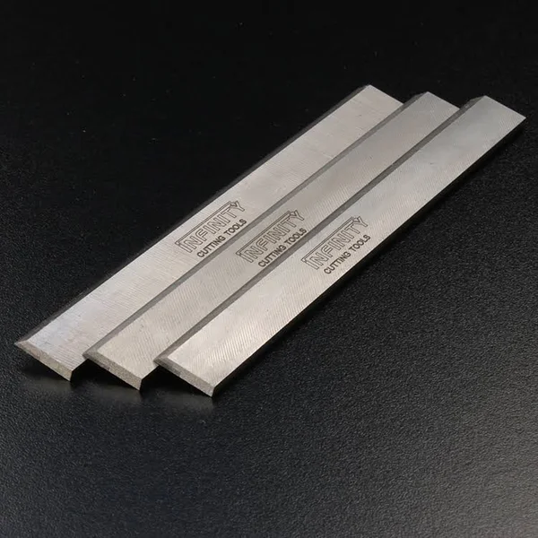 Infinity Tools Carbide Tipped Planer and Jointer Knife Set - Fits Jet - Grizzly G1195, Wilke, Reliant, & Most 12" Imports CPJK-04