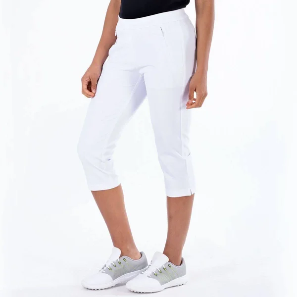 Nivo Sports NINETTE Woven Capri Pants (16) in White