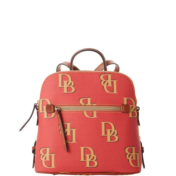 Dooney & Bourke Coated Cotton Monogram Backpack - Red