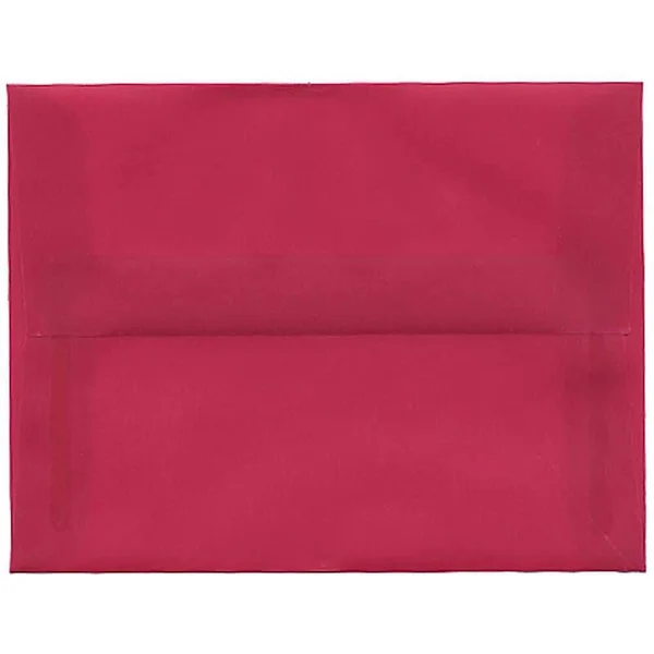Jam A2 Translucent Envelopes - 4.4x5.8, 250/Pack, Magenta, Size: 4.375 x 5.75, Pink