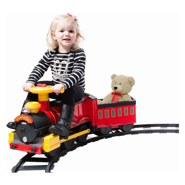 Rollplay Steam Train 6 Volt Children's Battery Ride-On Toy - Red