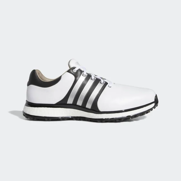 Adidas Tour360 XT Spikeless Golf Shoes - White/Matte Silver/Black 14