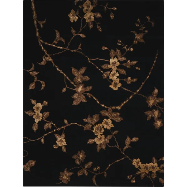 Nourison Modern Elegance Black Area Rug - 5&6x22 x 7&5x22 Rectangle