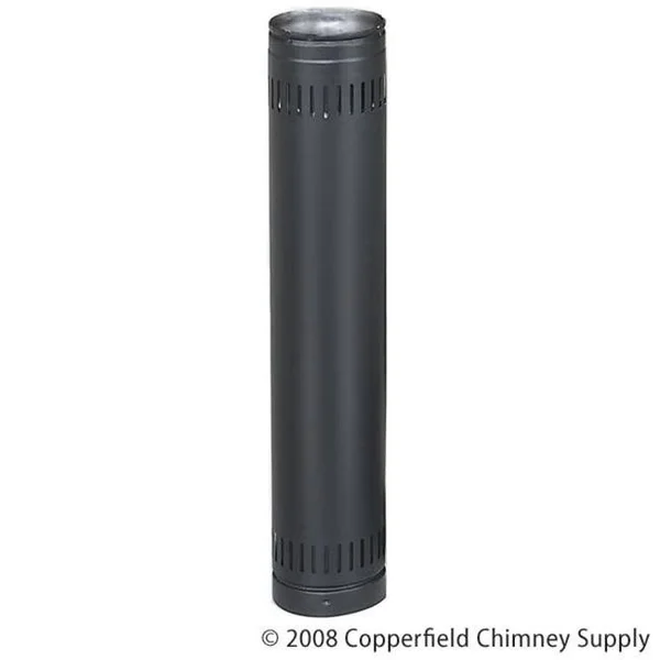 Lennox Hearth Products 6x22 x 24x22 Security Double-Wall Black Stovepipe