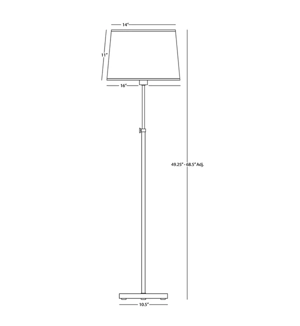 Robert Abbey 463 Koleman Aged Brass Floor Lamp Lighting