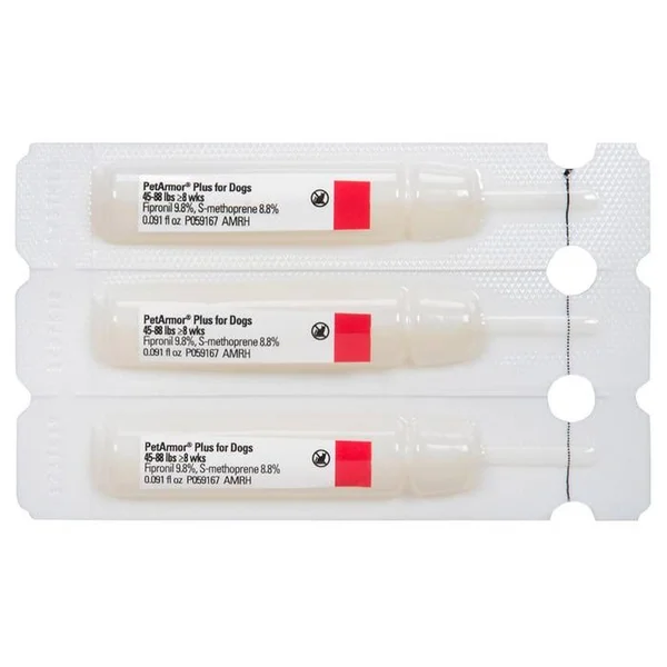PetArmor Plus for Dogs Flea, Tick & Lice Formula 45-88 lbs, 12 Applications