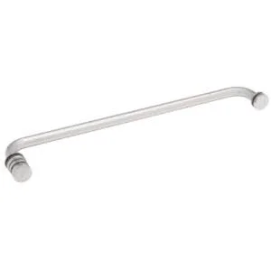 CRL TBCC18SC Satin Chrome 18 inch Towel Bar with Contemporary Knob, Satin Grey