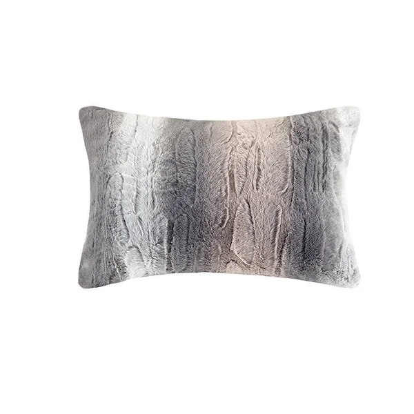 Madison Park Marselle Full/Queen 4pc Faux Fur Comforter Set Blush/Gray