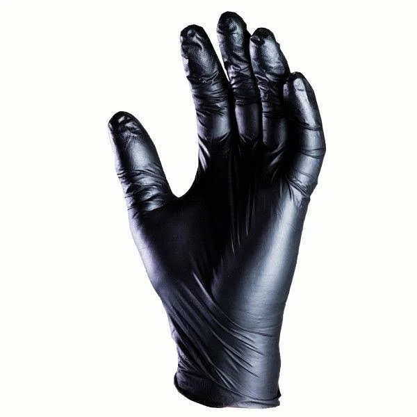 Ashland NGBM, Black Nitrile Gloves, Powder Free, Medium, 1000/CS