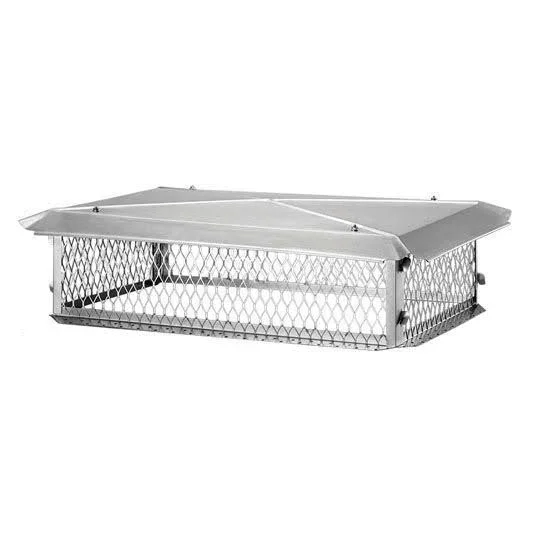HY-C 17 x 53 Big Top Multi-Flue Chimney Cap - SS - 8x22 High, 3/4x22 Mesh