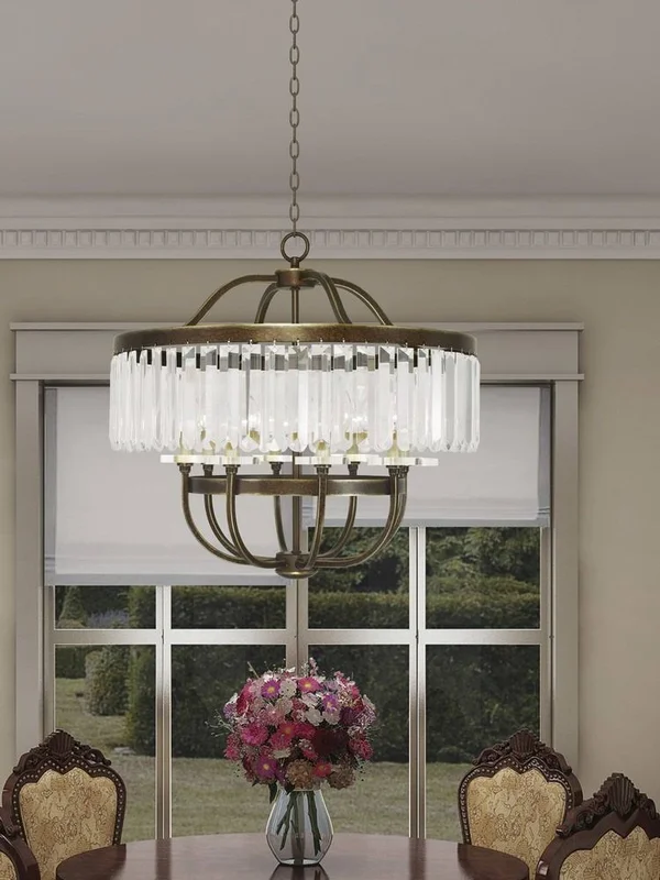 Livex Lighting 50549-64 Ashton 8-Light Chandelier - Hand Painted Palacial Bronze