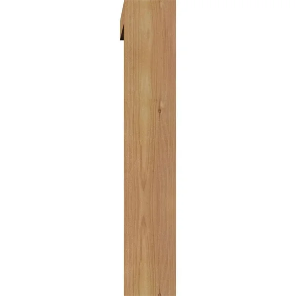 Ekena Millwork 1464416 3 1/2x22W x 20x22D x 20x22H Westlake Block Smooth Bracket w/ Offset Brace, Western Red Cedar
