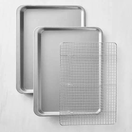 Williams Sonoma Traditional Finish 3-Piece Cookie Set, Williams Sonoma - Cookie Sheets - Baking Sheets - Bakeware