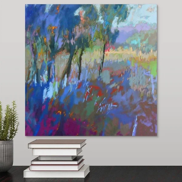 GreatBigCanvas Color Field 44 by Jane Schmidt 16-in H x 16-in W Abstract Print on Canvas - 2414645-24-16X16