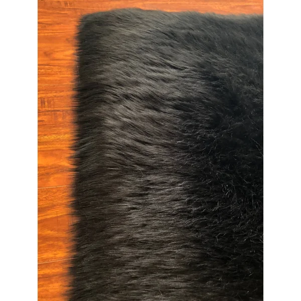 Silver Orchid Nansen Luxurious Faux Sheepskin Square Shape Shag Area Rug - 12& x 12& Square - Brown