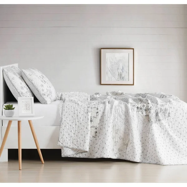 Cottage Classics Kamala Floral Cotton King Quilt Set