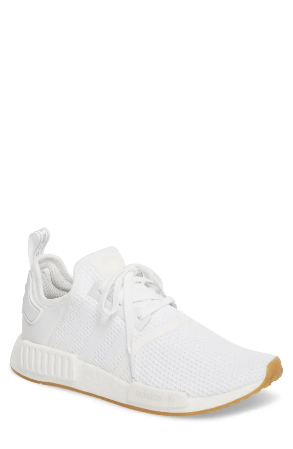 Adidas NMD R1 &White/Gum& Shoes - Size 8