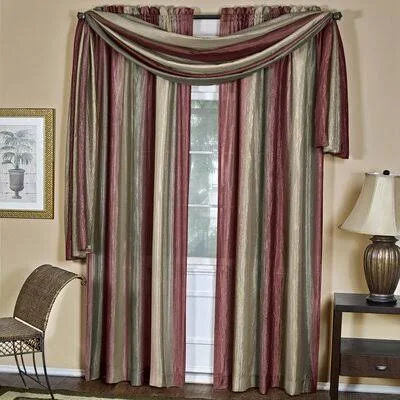 Pellegrino Ombre Crushed Semi-Sheer Rod Pocket Curtain Panels Astoria Grand Curtain Color: Burgundy