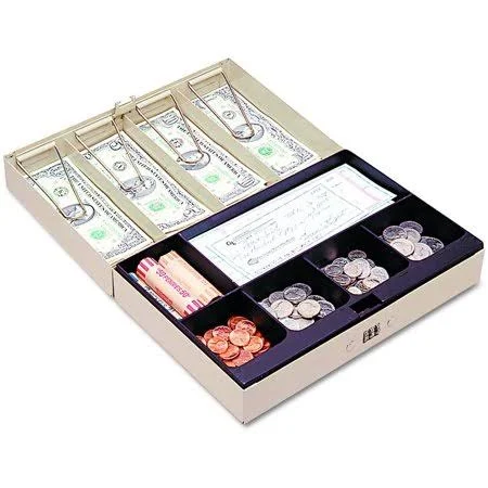 MMf Industries Cash Box with Combination Lock - 1 Each (221619003), Portable Cash Box with Combination Lock Is Ideal for Petty Ca