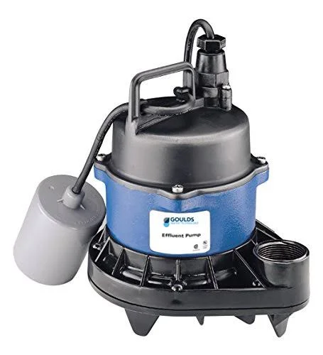 Goulds EP0412, Submersible Effluent Pump, Model 3871, Series Ep04, 4/10 HP, 230 Volts, 1 Phase, 1-1/2x22 NPT Discharge, 55 GPM M
