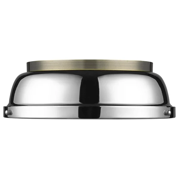 Golden Lighting 3602-14 AB-CH Duncan Flush Mount Aged Brass