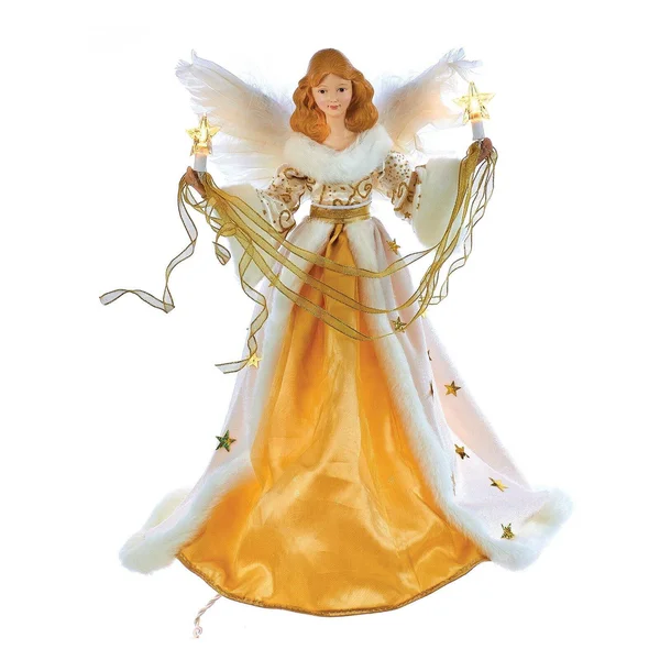 Kurt Adler 10-Light 16x22 Cream and Gold Angel Treetop
