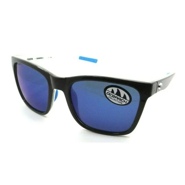 Costa Del Mar Ocearch Panga 580P Sunglasses- Shiny White Shark/Blue Mirror