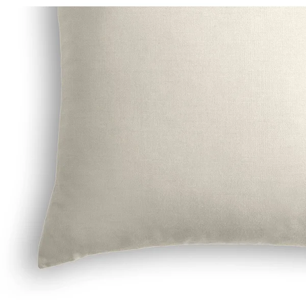 Off White Linen Throw Pillow - 16 x 16 - Off-White
