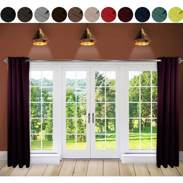 InStyleDesign Premium Extra Wide Heavyweight Curtain (1 Panel) Purple 120W x 96H 96 Inches