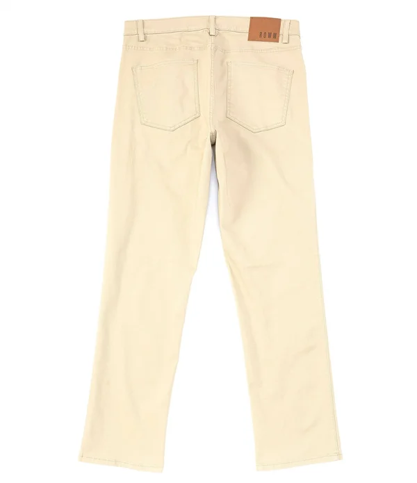 Rowm 5-Pocket Stretch Twill Pants - Mens, 32 34, Camel - Dillard&s Exclusive