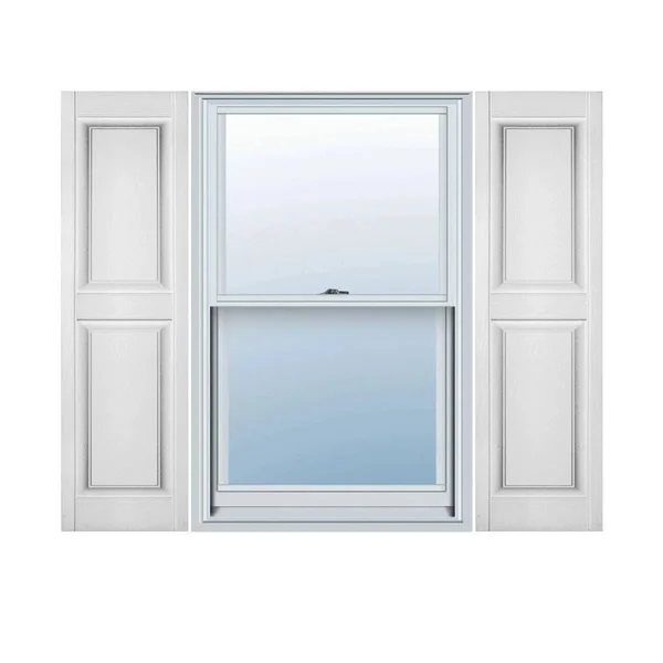 12 inchw x 75 inchh Lifetime Vinyl - Standard Two Equal Panels, Raised Panel Shutters, w/Installation Shutter-Lok&s & Matchin