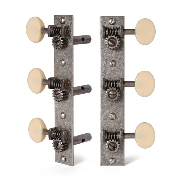 Golden Age Restoration Tuners for Slotted Peghead Guitar - Square-end, with Matte Cream Knobs