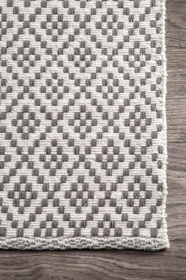 nuLOOM Holcombe Geometric Gray 4 ft. x 6 ft. Area Rug, Grey
