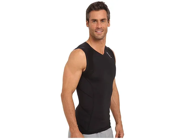 2XU Compression Sleeveless Top Black/Black, L - Men's