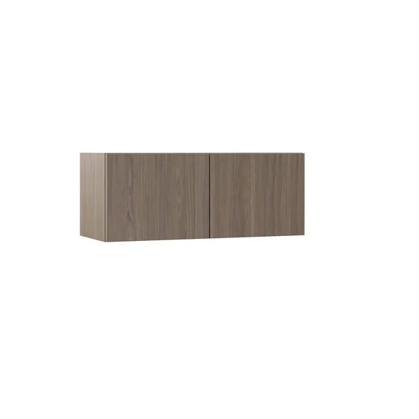 Hampton Bay Designer Series Edgeley Assembled 30x12x12 in. Wall Bridge Kitchen Cabinet in Driftwood, Brown