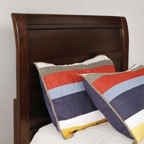 Furniture of America Covington Youth Twin Bed in Brown Cherry