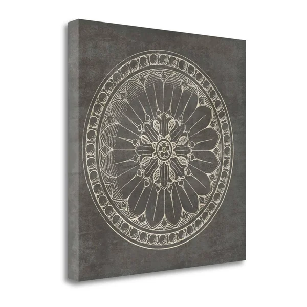 Tangletown Fine Art Rosette I Gray by Wild Apple Portfolio Graphic Art on Wrapped Canvas
