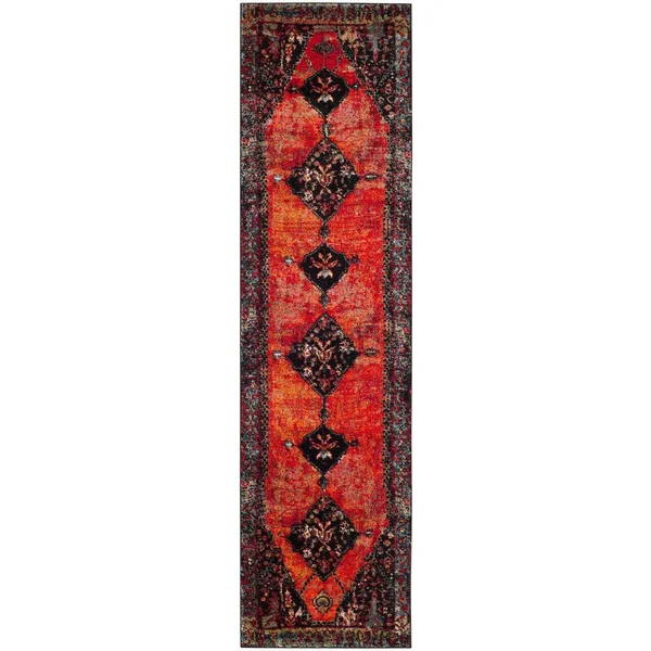 Safavieh Vintage Hamadan Rug Collection VTH217Q - Red - Light Blue - 8& x 10&
