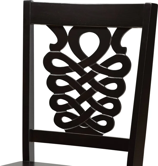 Baxton Studio Salida Modern and Contemporary Transitional Dark Brown Finished Wood 5-Piece Dining Set