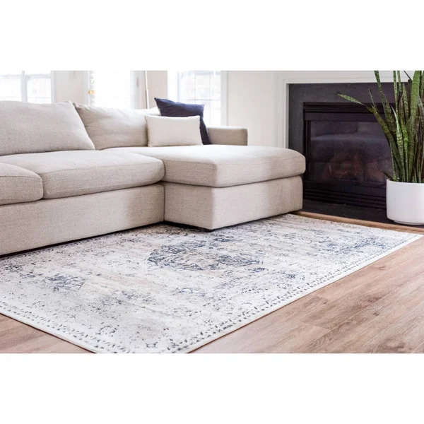 Unique Loom Hoover Chateau Area Rug - 5& x 8& Dark Blue