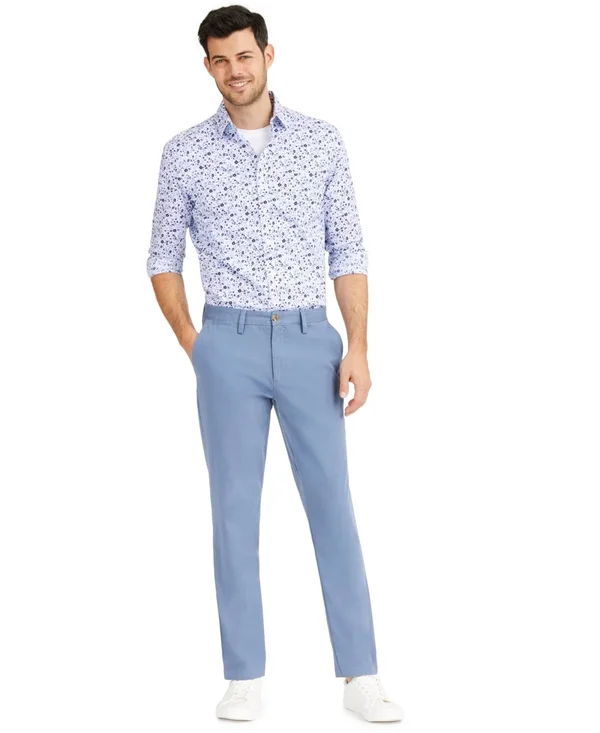 Club Room Men's Four-Way Stretch Pants, Created for Macy&s - Mint