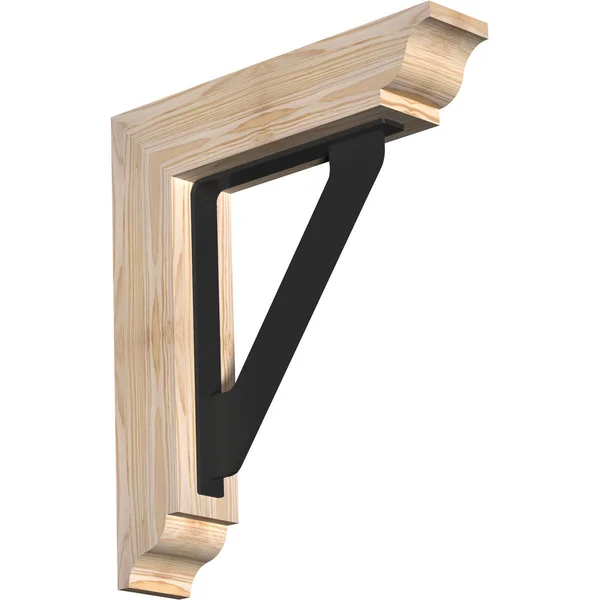 Ekena Millwork 3 1/2 inchw x 20 inchd x 23 inchh Traditional Traditional Ironcrest Smooth BRACKET, Douglas Fir (1 1/2 inchw x 12