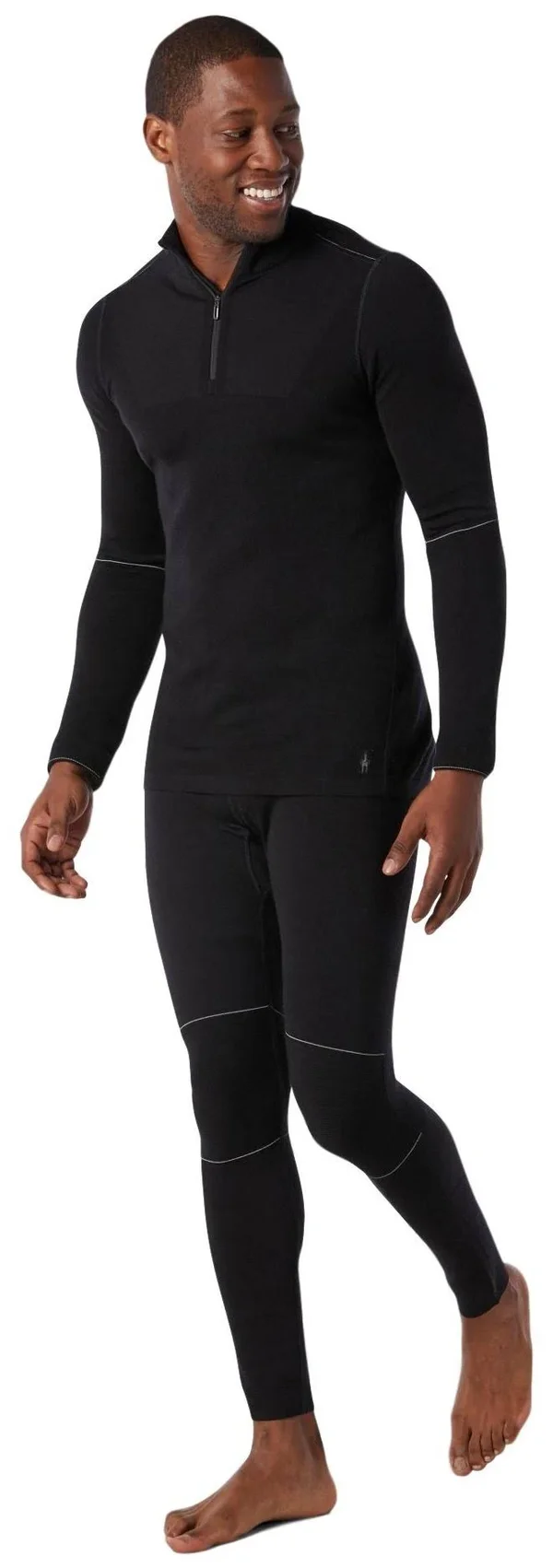 Smartwool Men's Intraknit Merino 250 Thermal 1/4 Zip - Small - Black