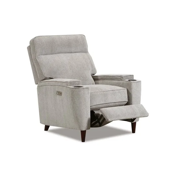 Lane Furniture 6529P-11 Top Flight Pewter Power Hi Leg Recliner with Polyester Material