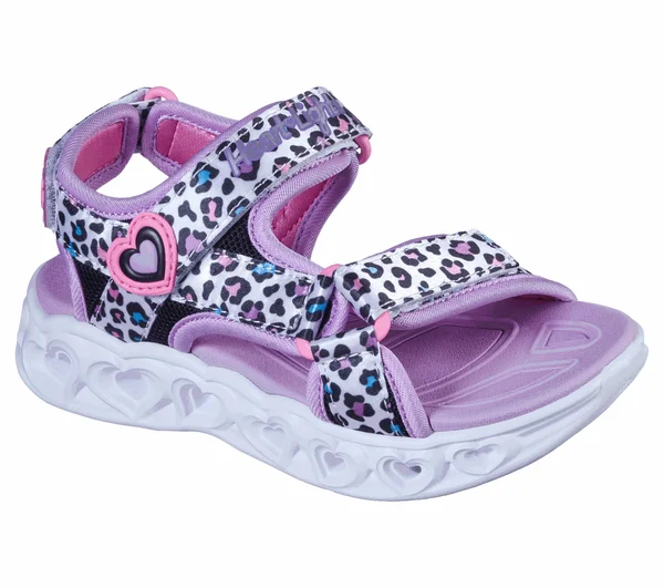 Skechers Girls& S Lights Heart Lights Savvy Cat Sandal